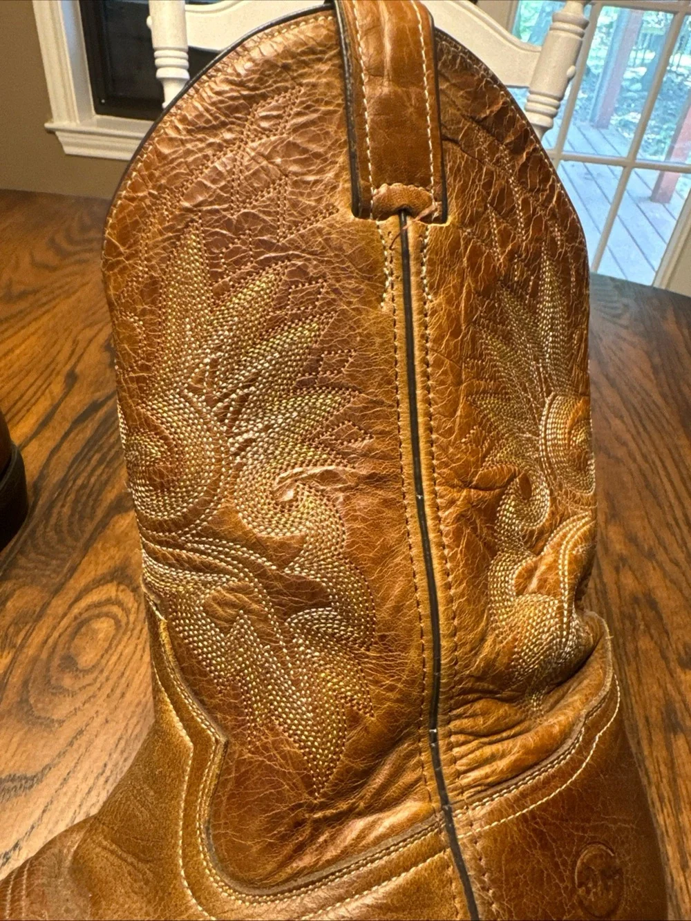 Double-H Cowboy Boots   Brown Shoe Size 10D Leather Square Toe Western
